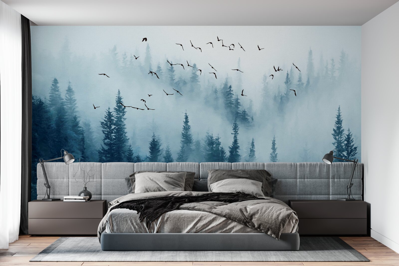 Фотошпалери mglisty las