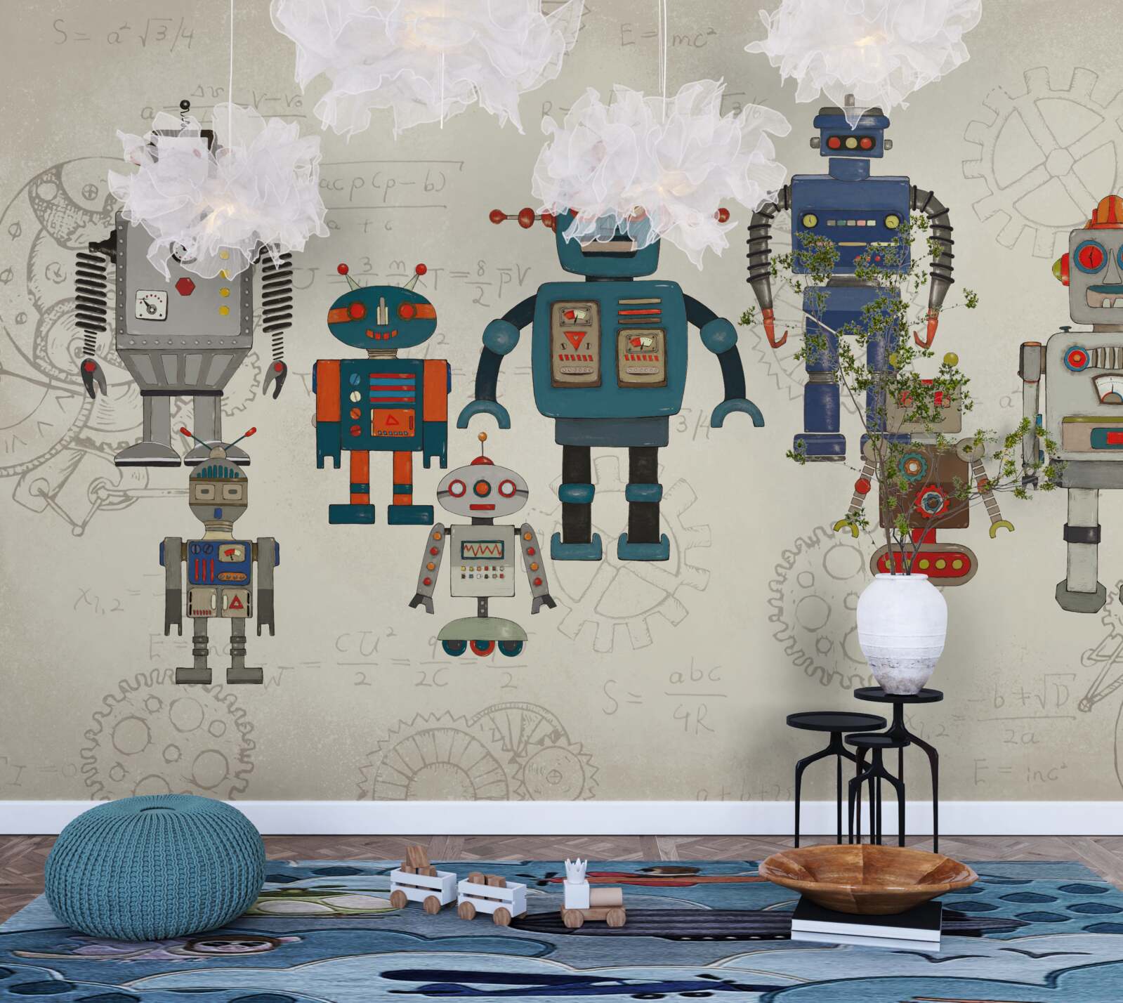 Фотошпалери машинки в дитячій кімнаті