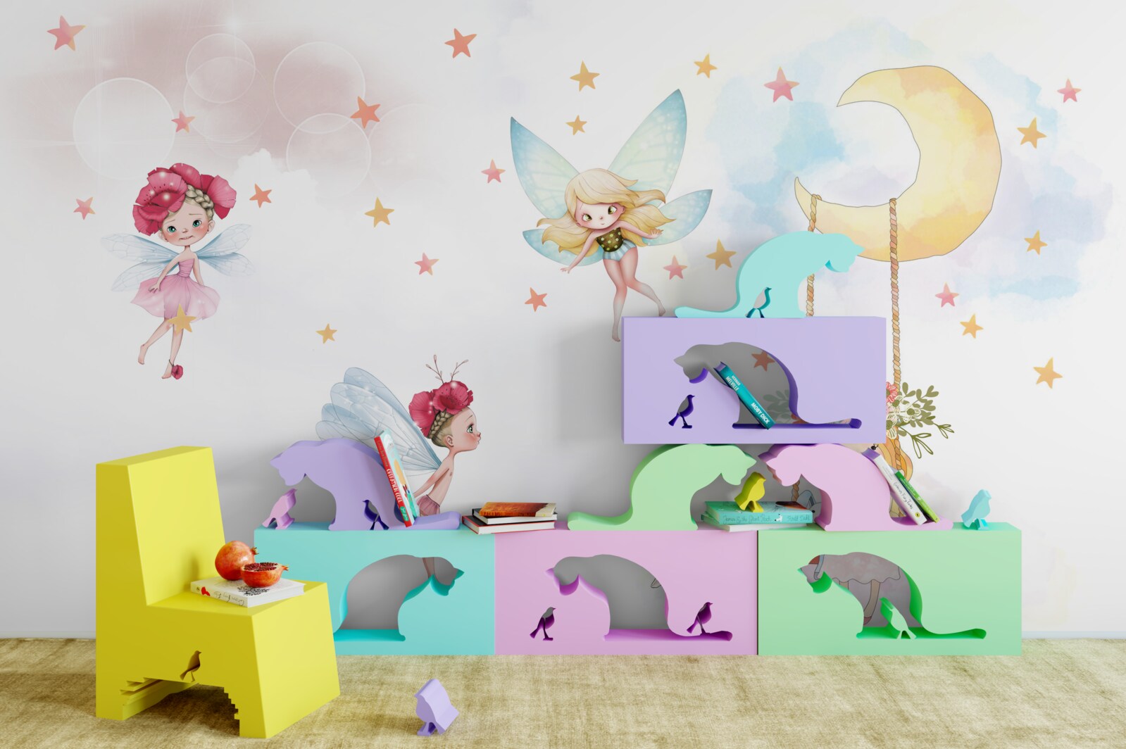 Фотошпалери квіткові феї