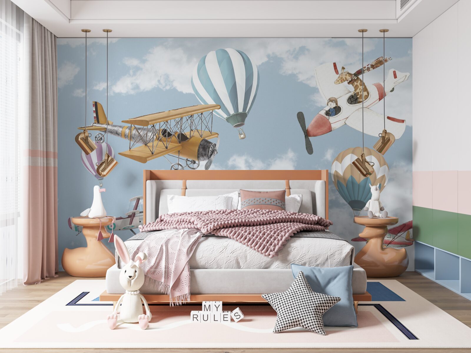 Фотошпалери подорож з жирафом