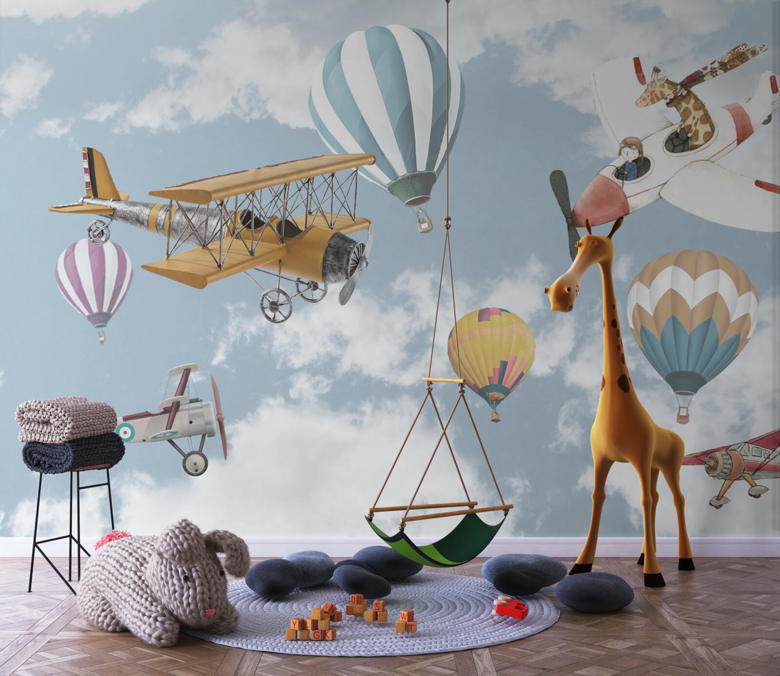 Фотошпалери подорож з жирафом