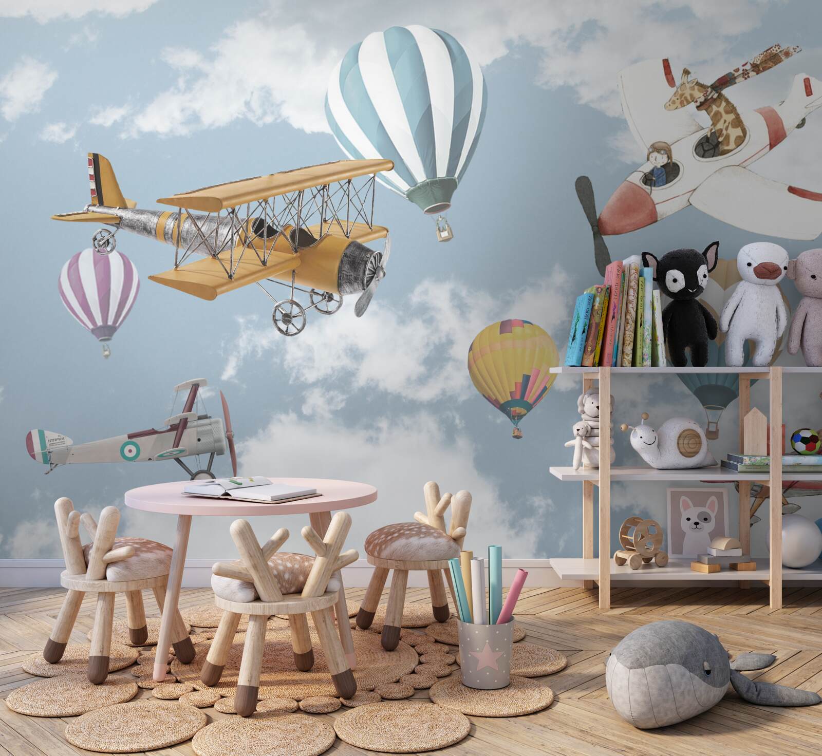 Фотошпалери подорож з жирафом