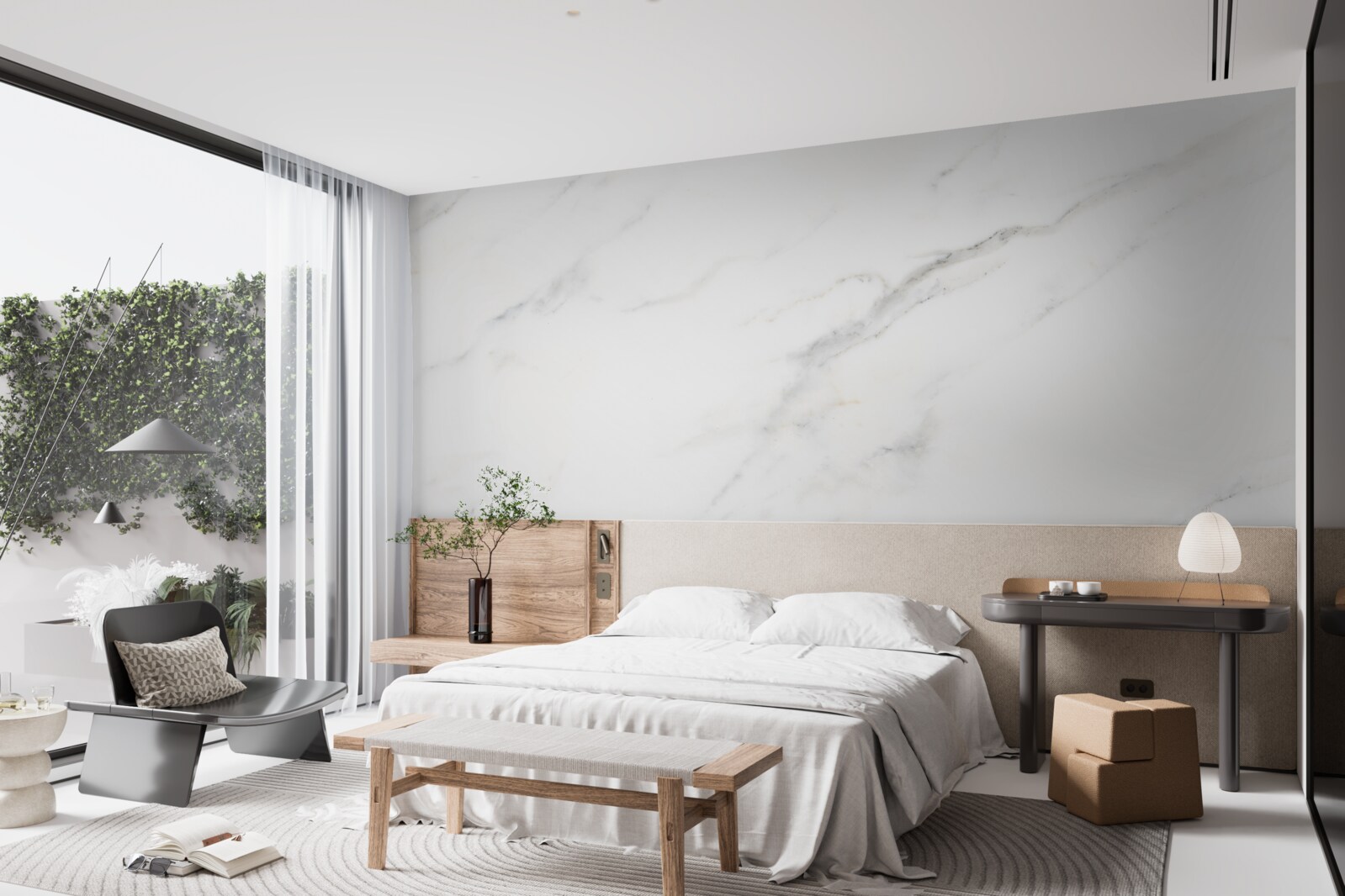 Фотошпалери білосніжний мармур