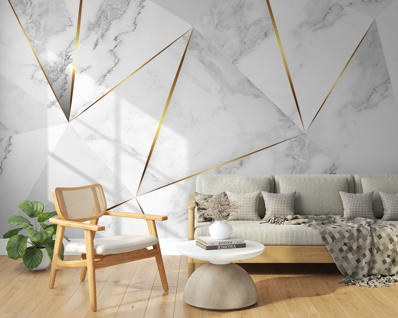 Фотошпалери білий мармур