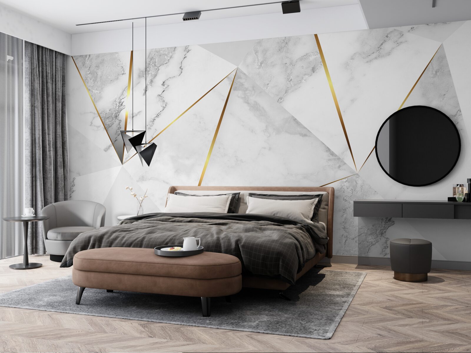 Фотошпалери білий мармур