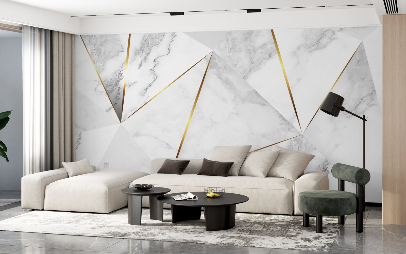 Фотошпалери білий мармур