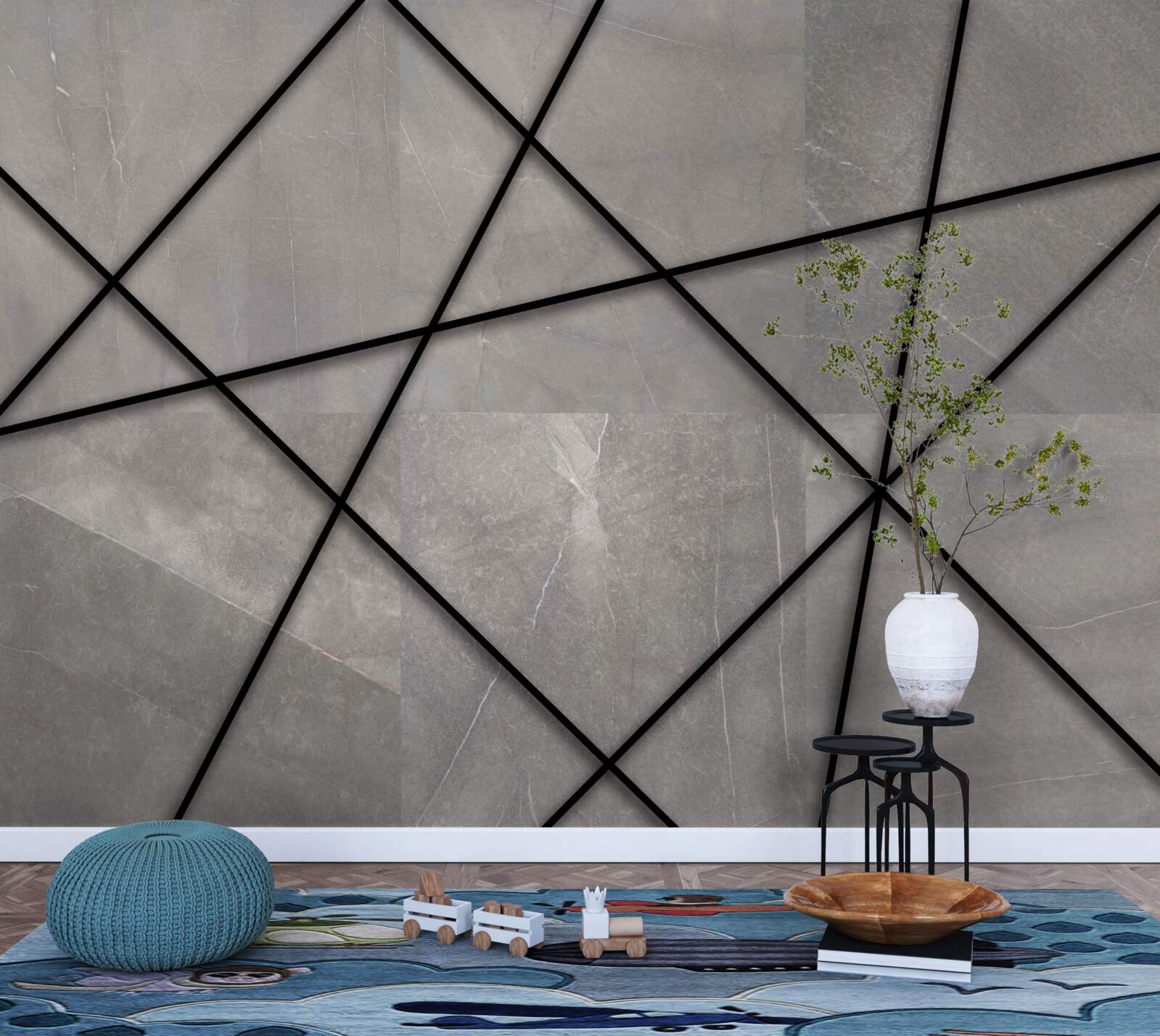 Фотошпалери смужки з мармуровим візерунком