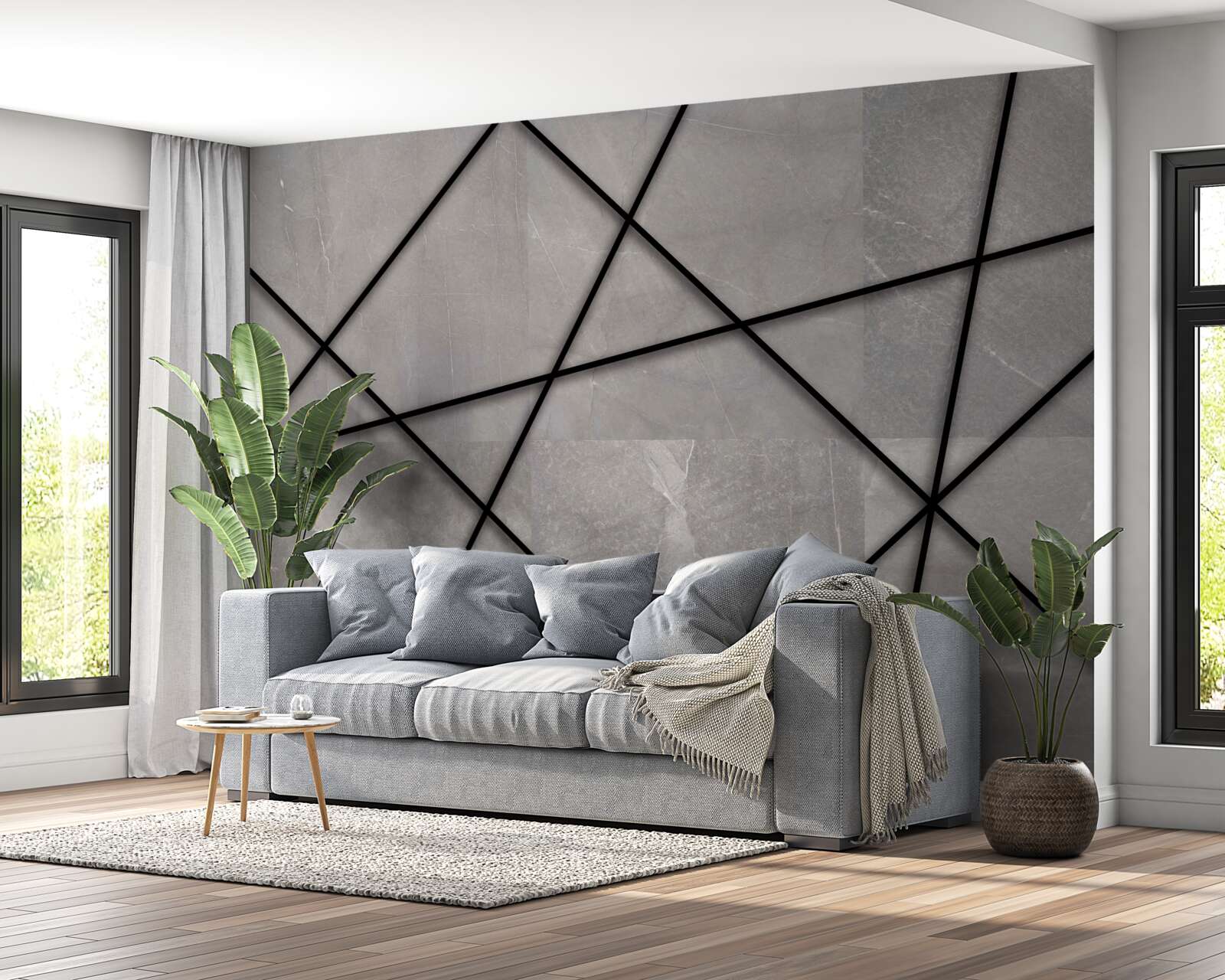 Фотошпалери смужки з мармуровим візерунком