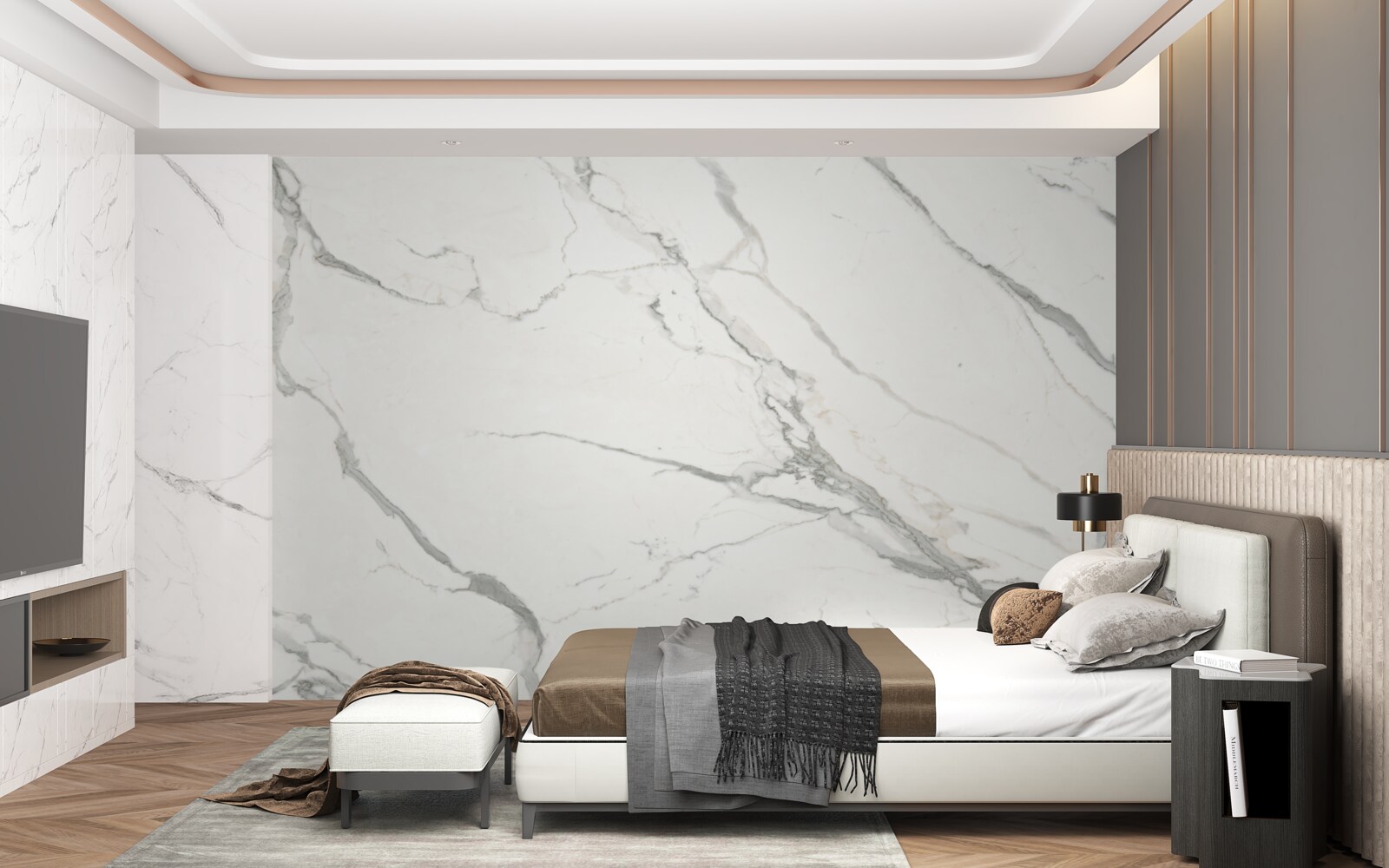 Фотошпалери білосніжний мармур