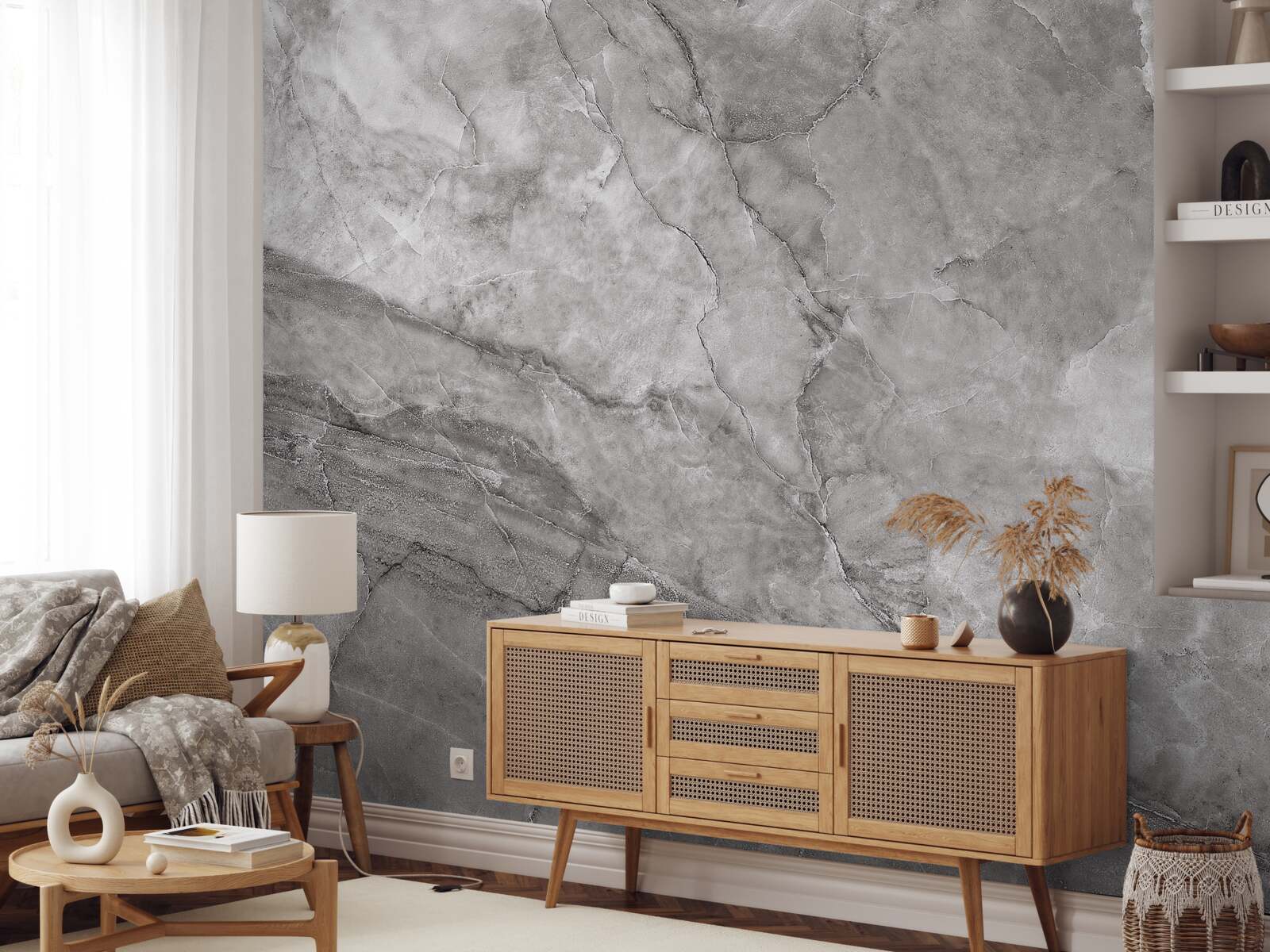 Фотошпалери сірий мармур