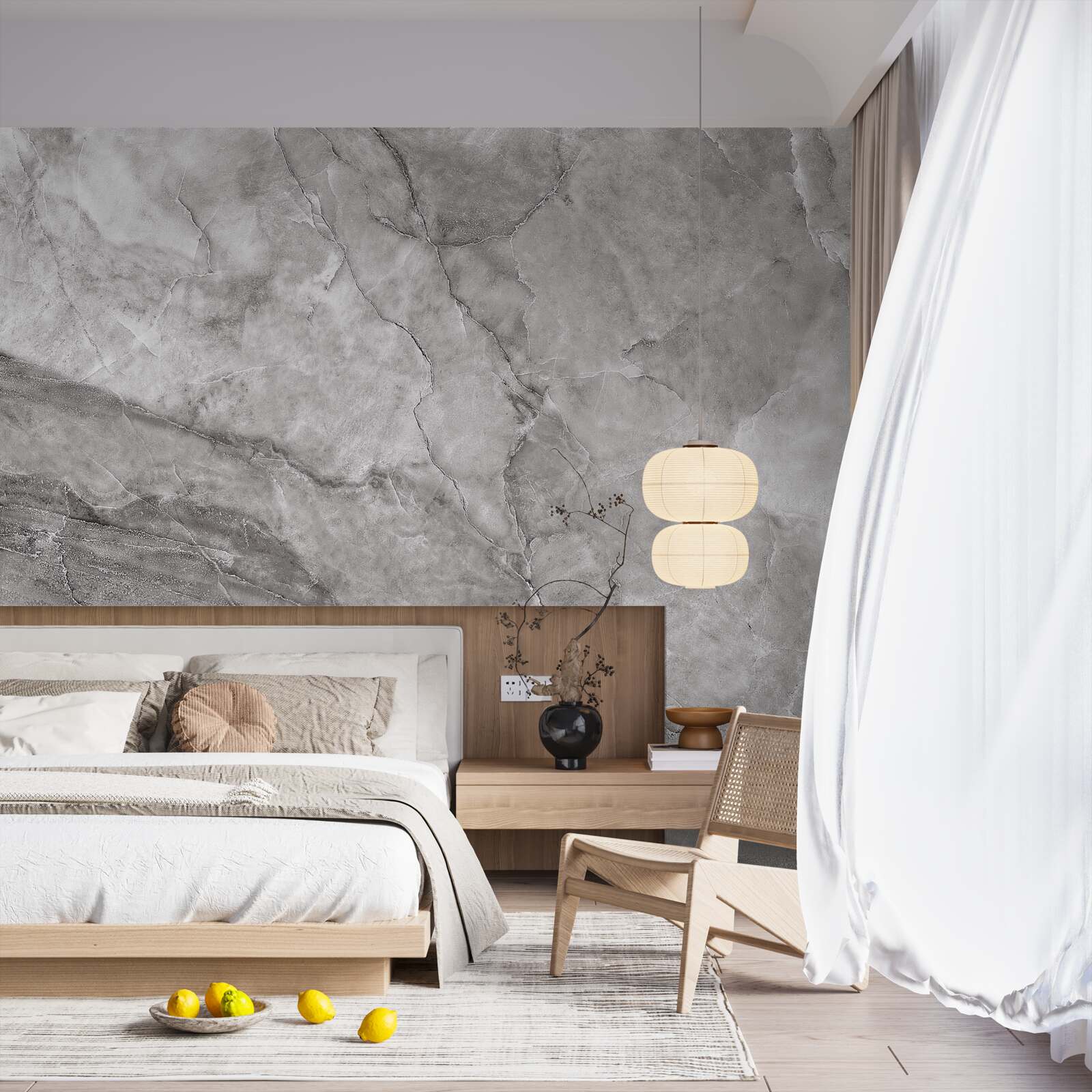 Фотошпалери сірий мармур