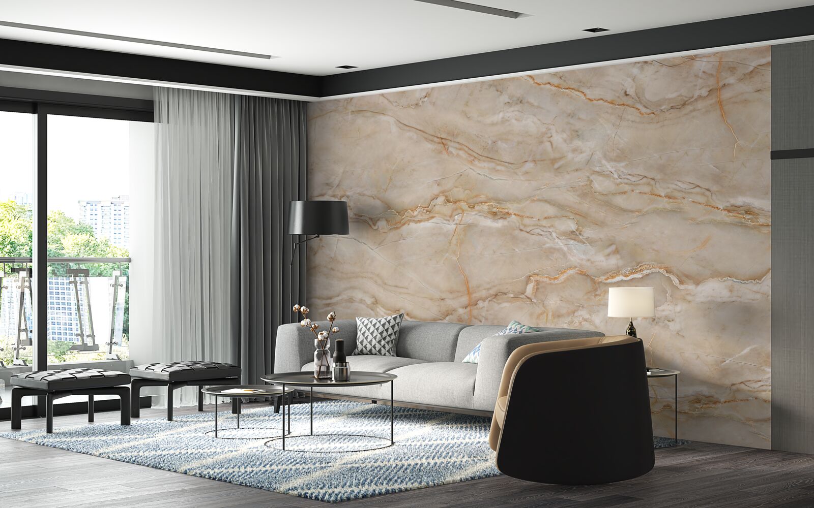 Фотошпалери рожевий мармур