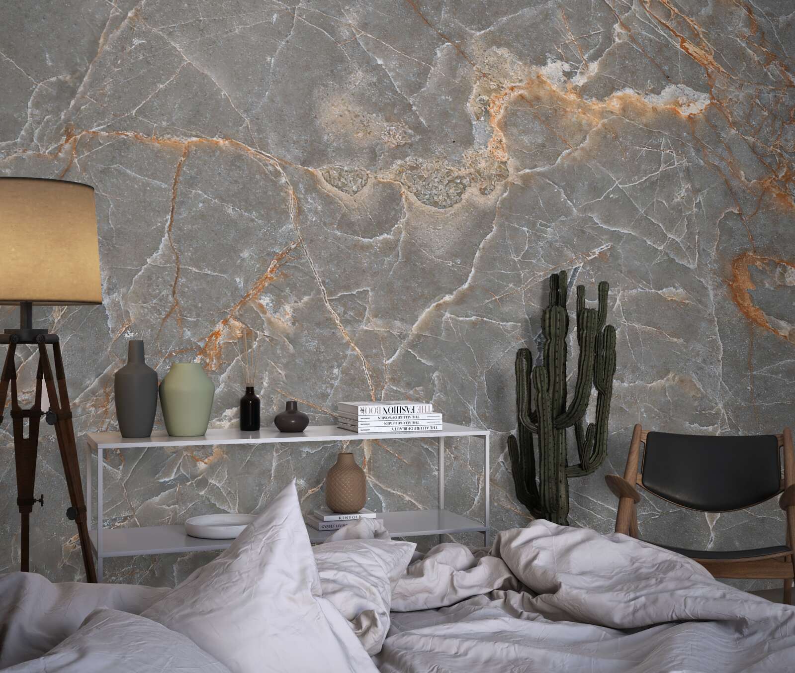 Фотошпалери золотий і срібний мармур