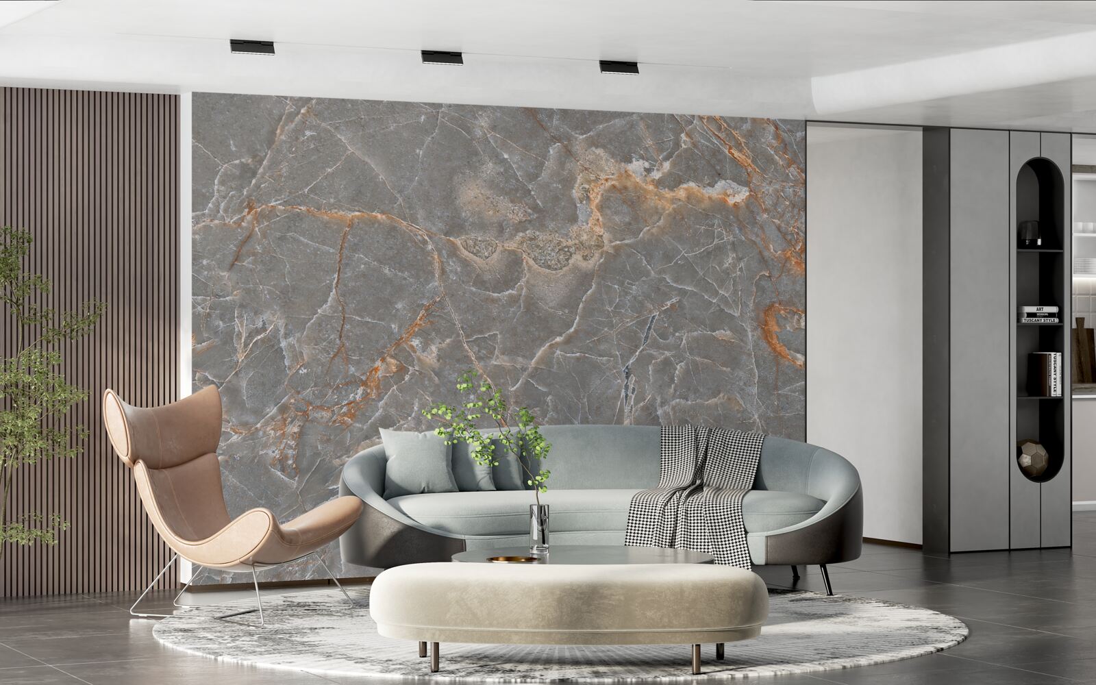 Фотошпалери золотий і срібний мармур