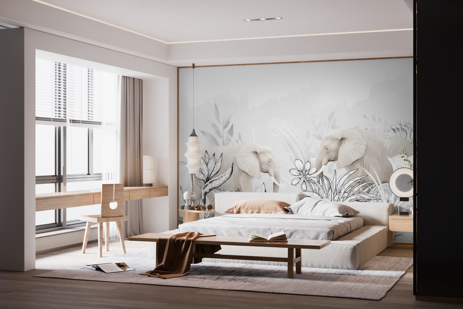 Фотошпалери яскраві слони