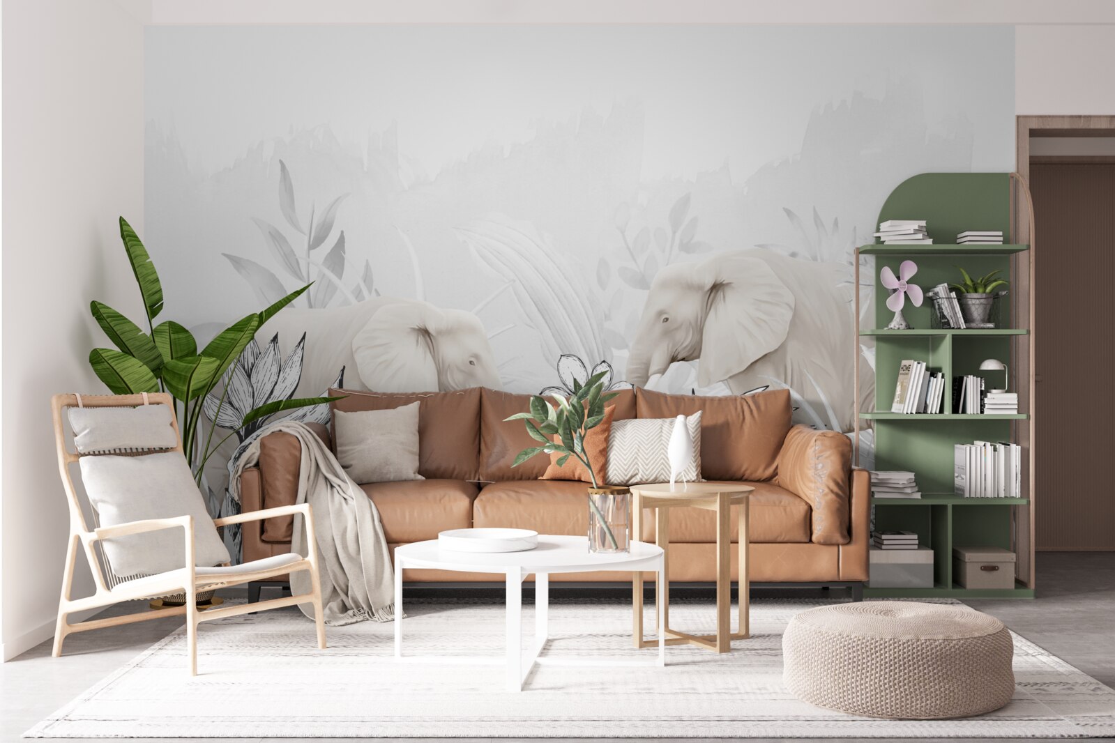 Фотошпалери яскраві слони