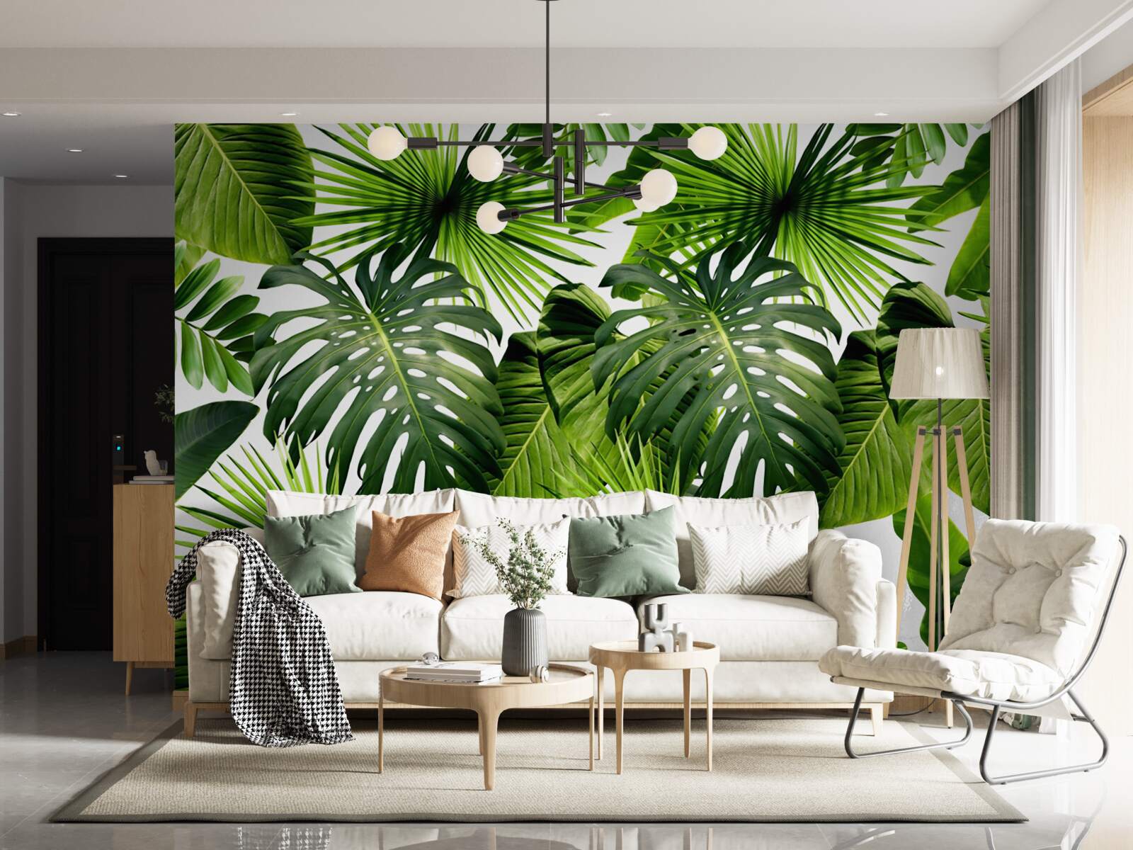 Фотошпалери Стіна, зелений лист