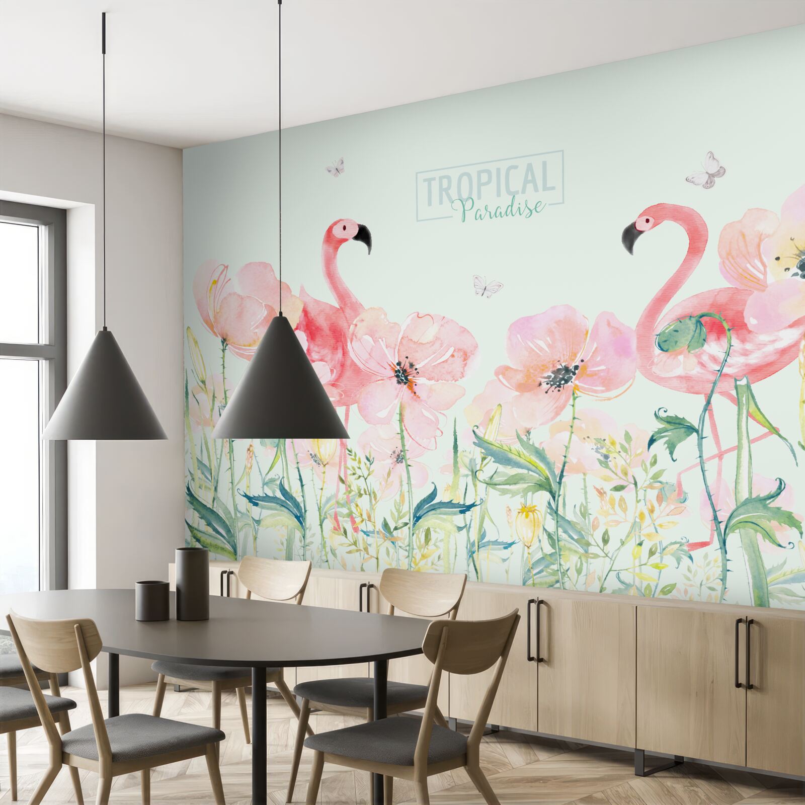 Фотошпалери Фламінго - це вид птахів, які вміють плавати