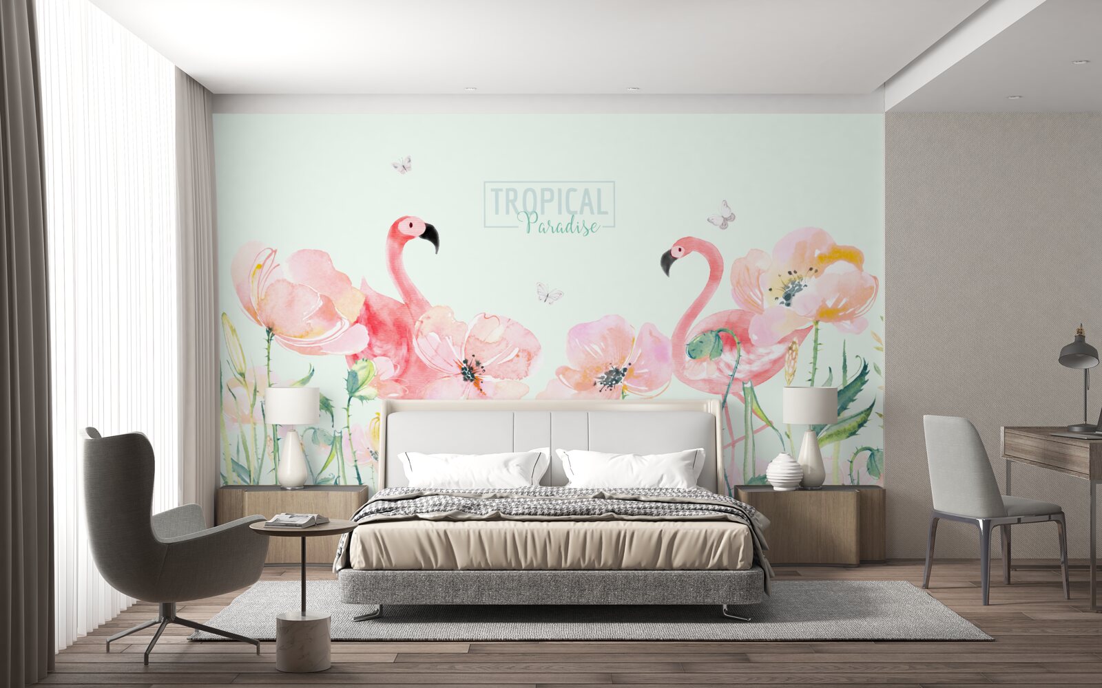 Фотошпалери Фламінго - це вид птахів, які вміють плавати