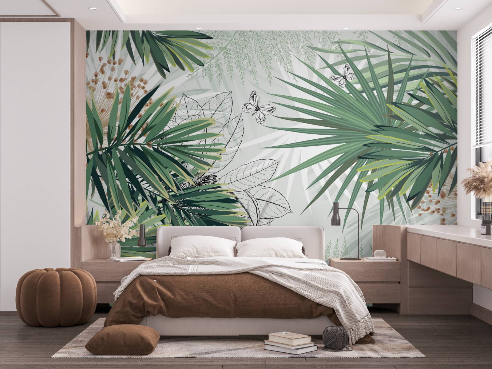 Фотошпалери коридор, дерево та вітальня