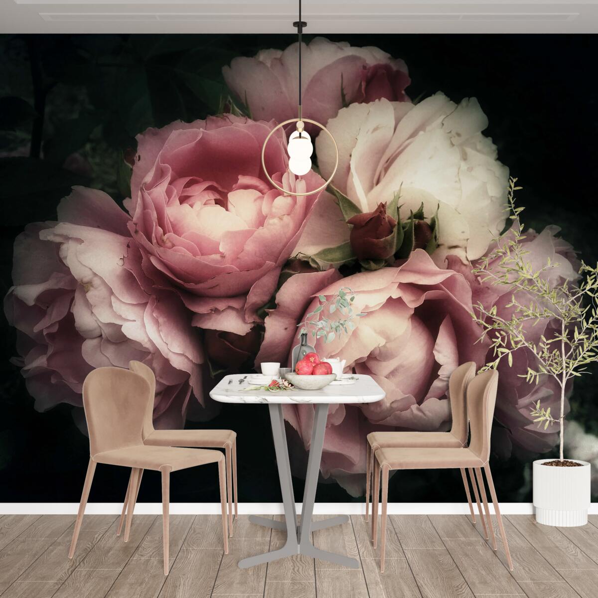 Фотошпалери пелюстковий, квітковий та рожевий відтінок