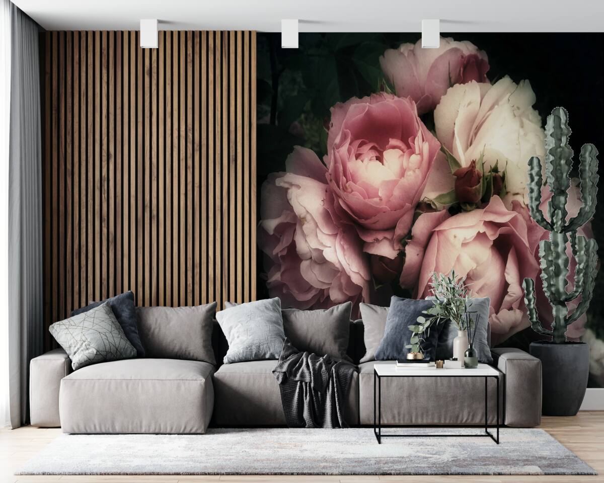 Фотошпалери пелюстковий, квітковий та рожевий відтінок