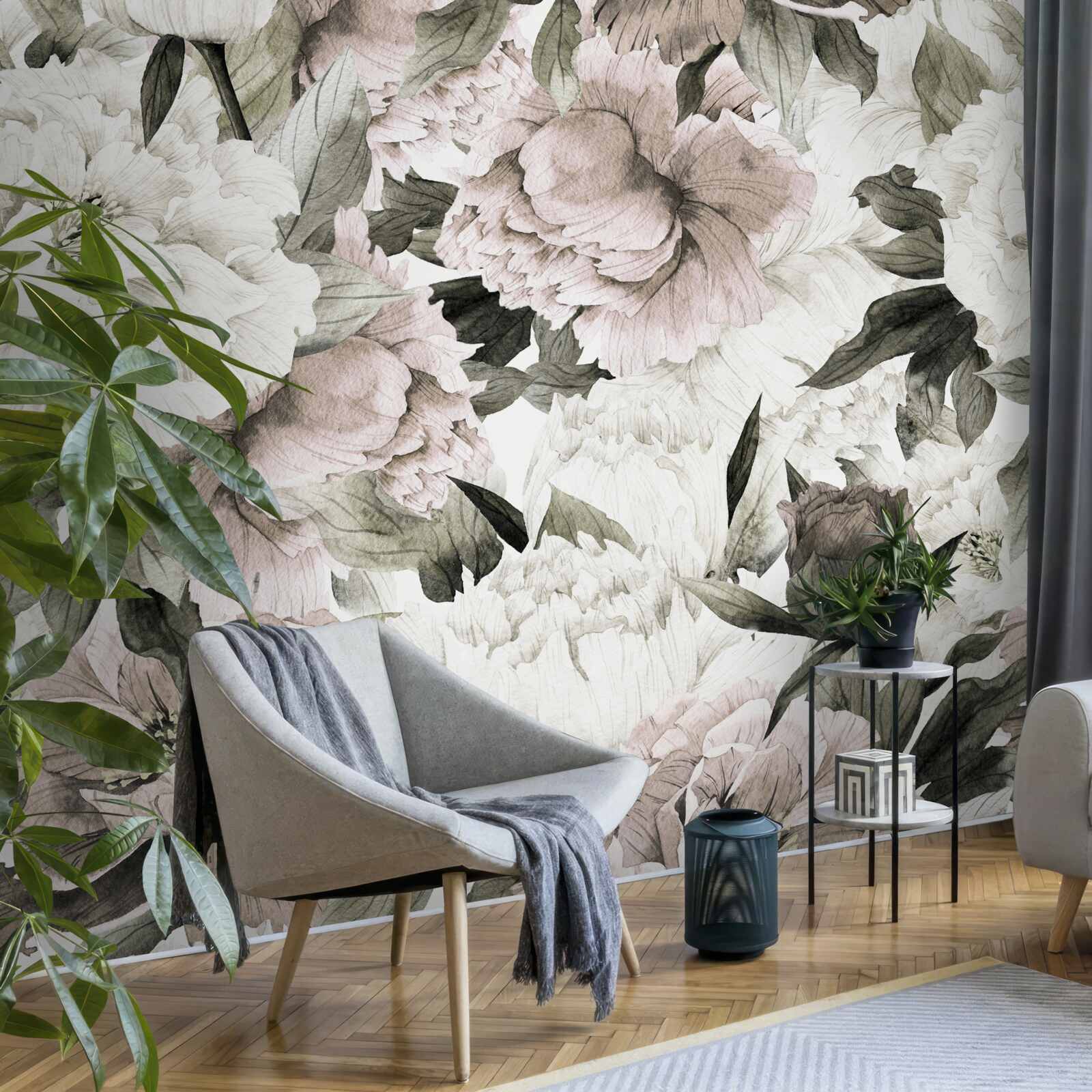 Фотошпалери бутон, флора та гранули