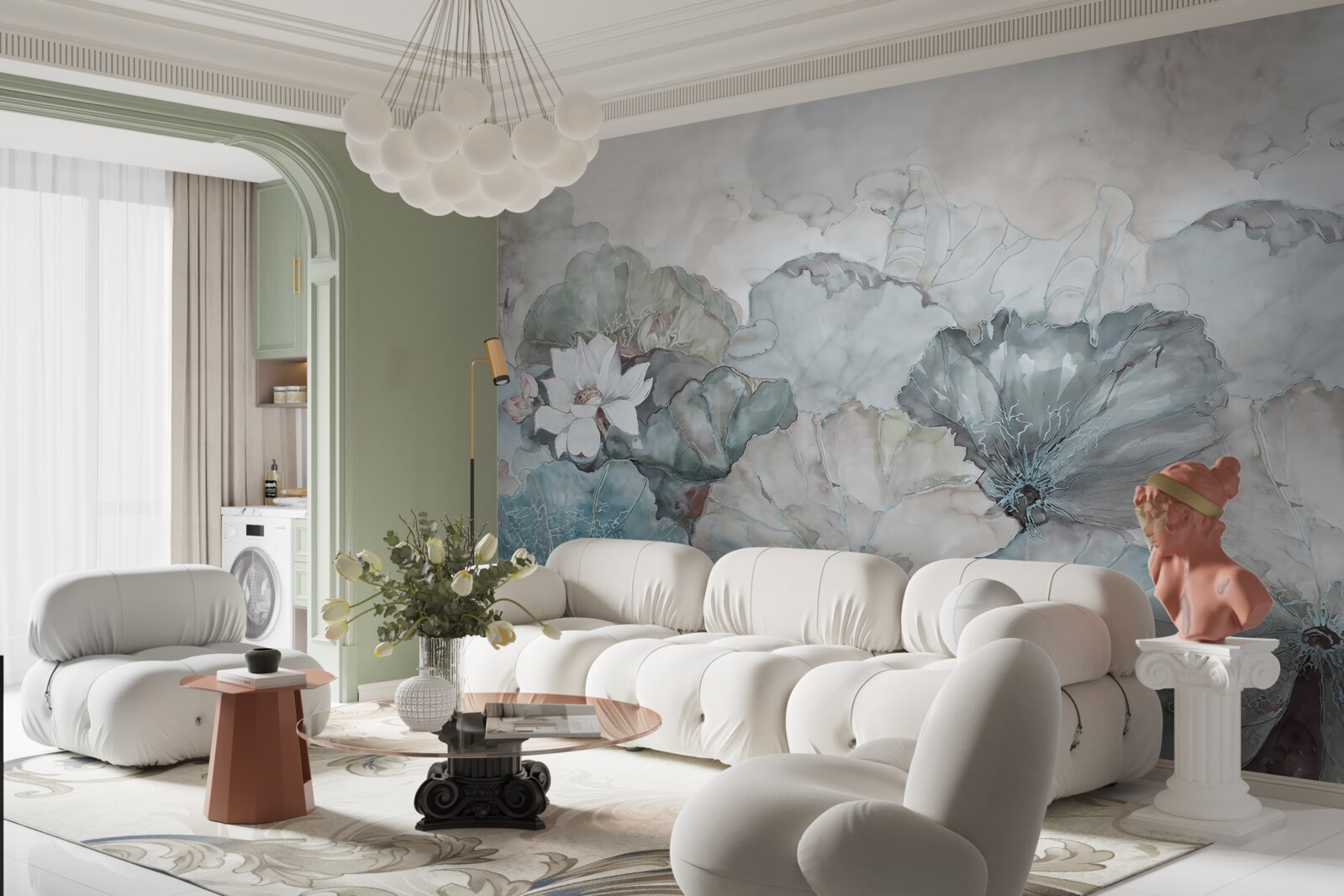 Фотошпалери бруньки, рослинність та пелети