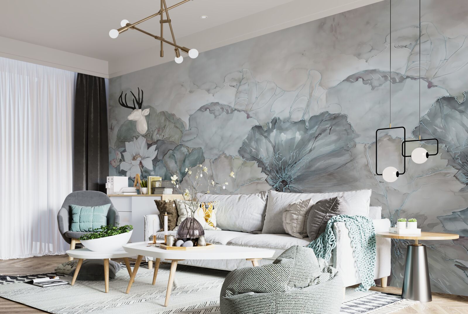 Фотошпалери бруньки, рослинність та пелети