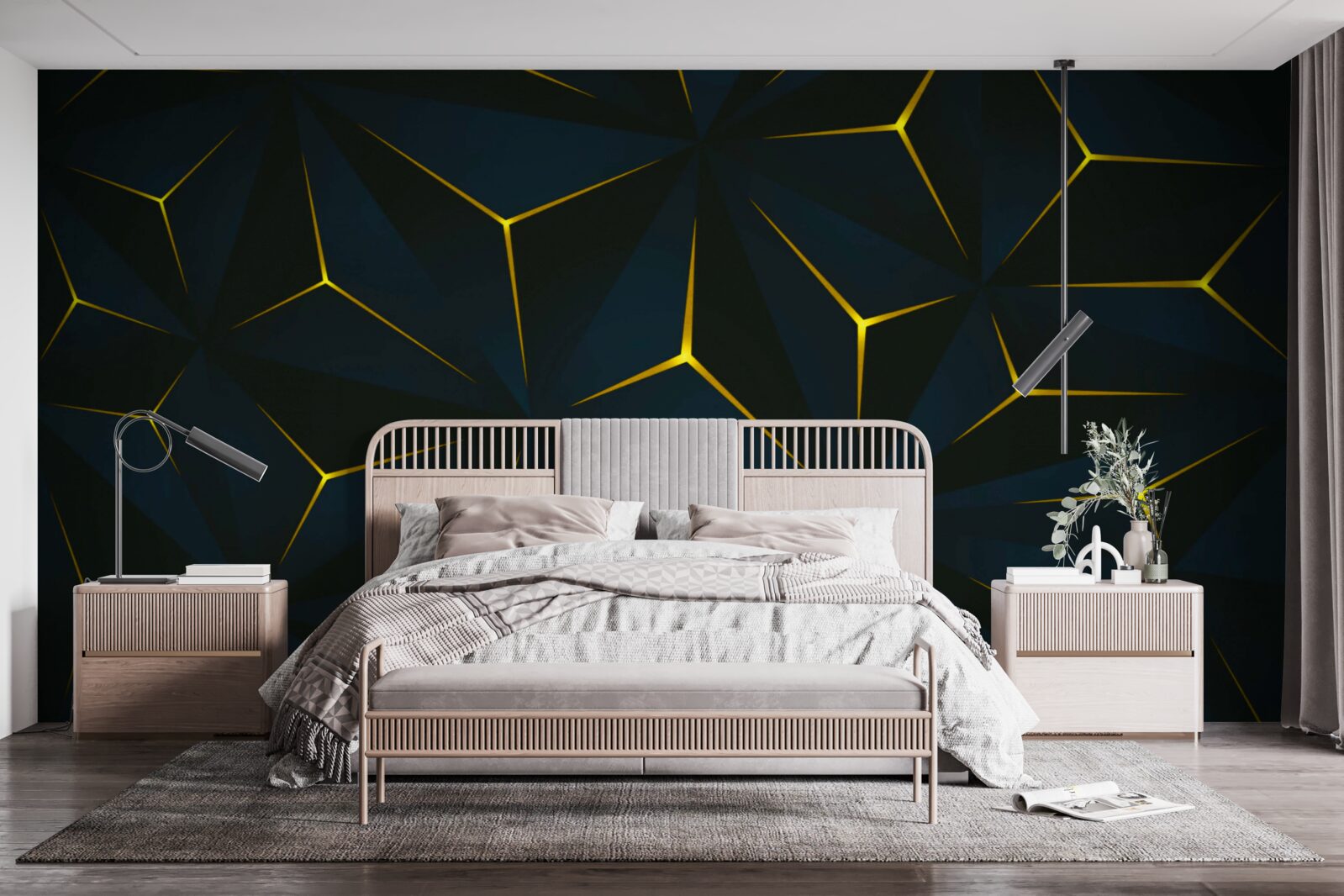 Фотошпалери золоті вставки, цілісність яких була порушена