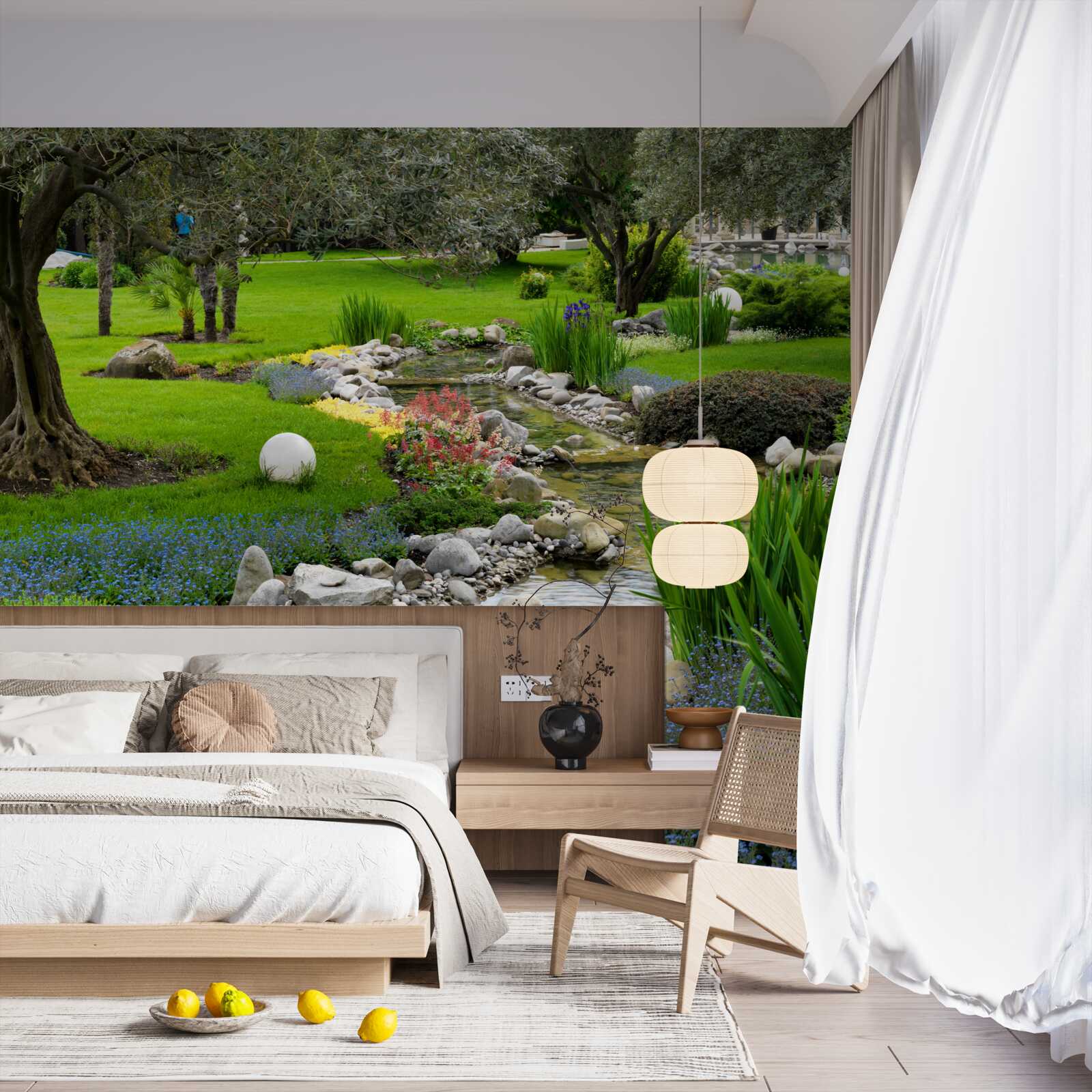 Фотошпалери японський сад схожий на оазис