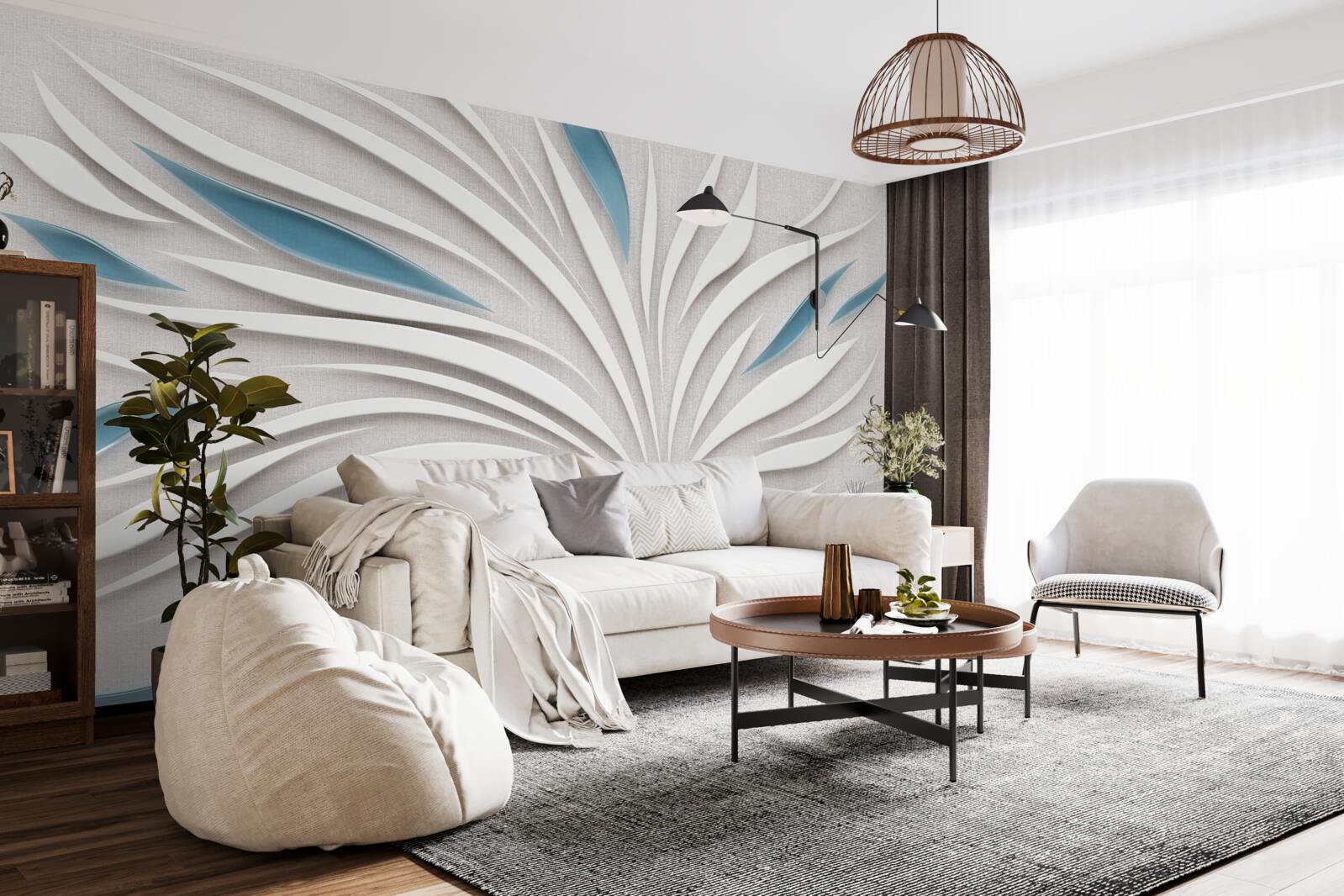 Фотошпалери лінії у форматі 3d