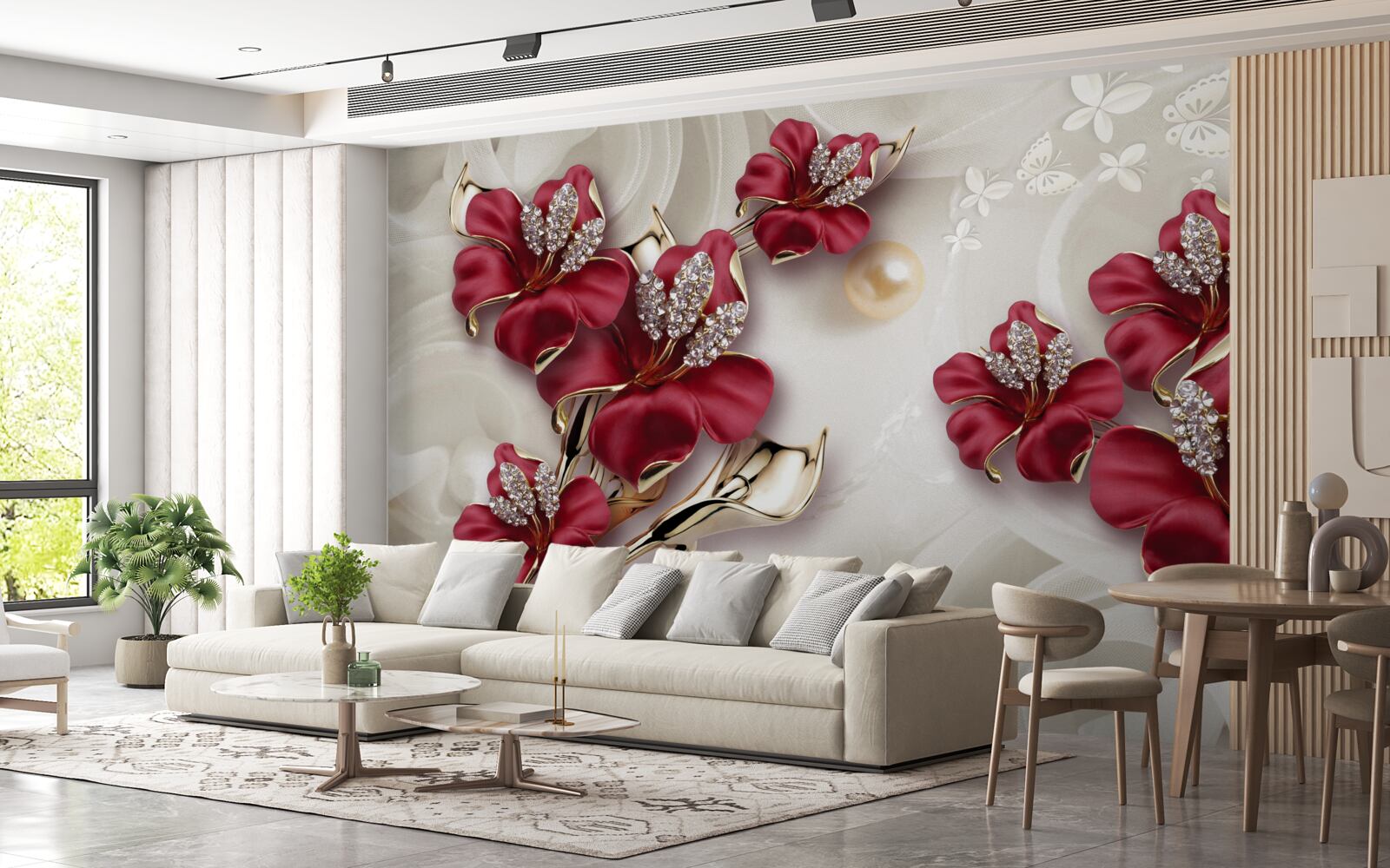 Фотошпалери пара рослин