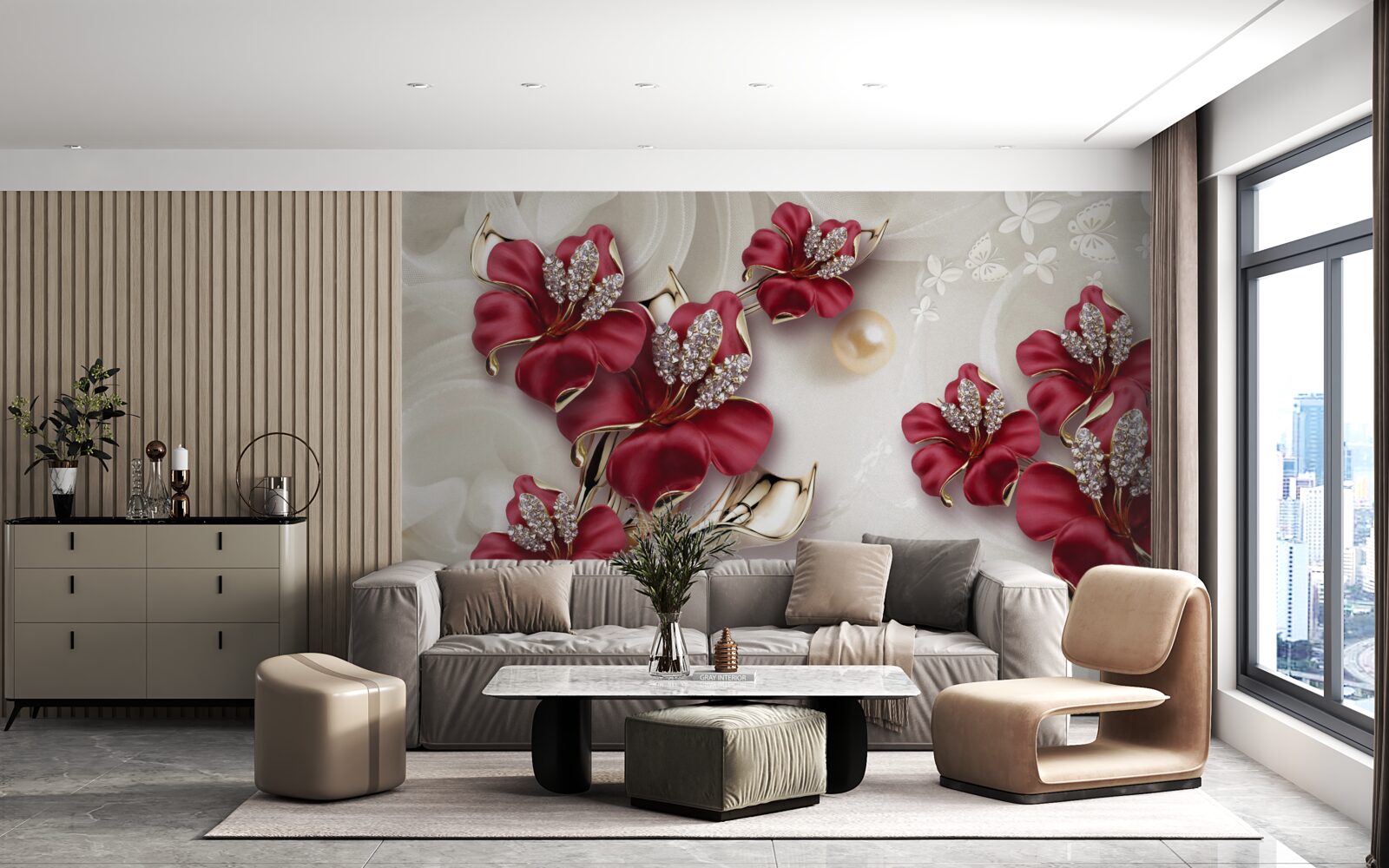 Фотошпалери пара рослин