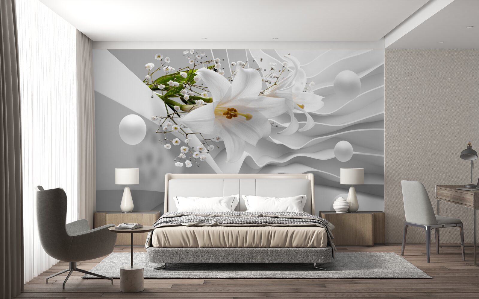 Фотошпалери космічні лілії