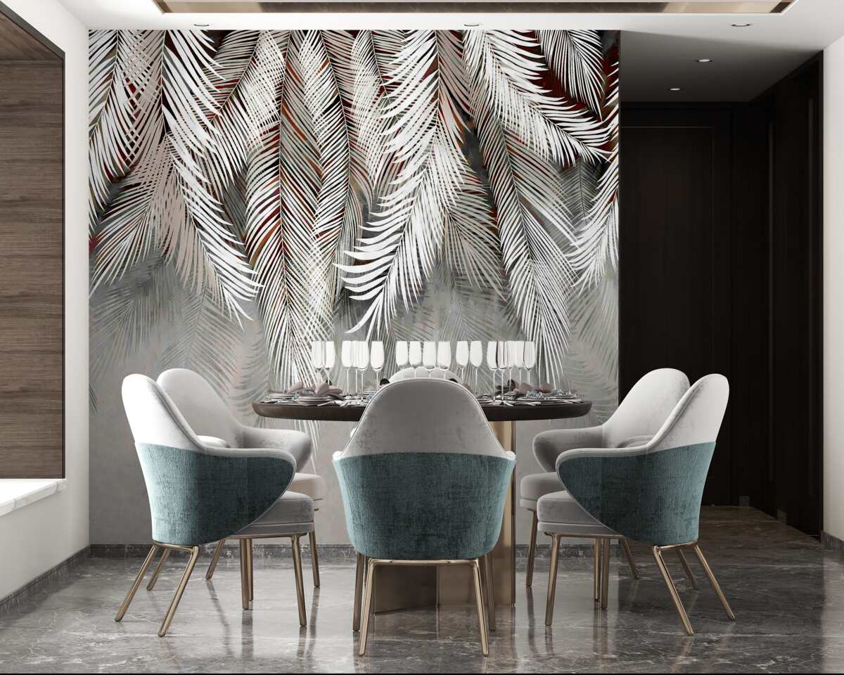 Фотошпалери насичені кольори листя