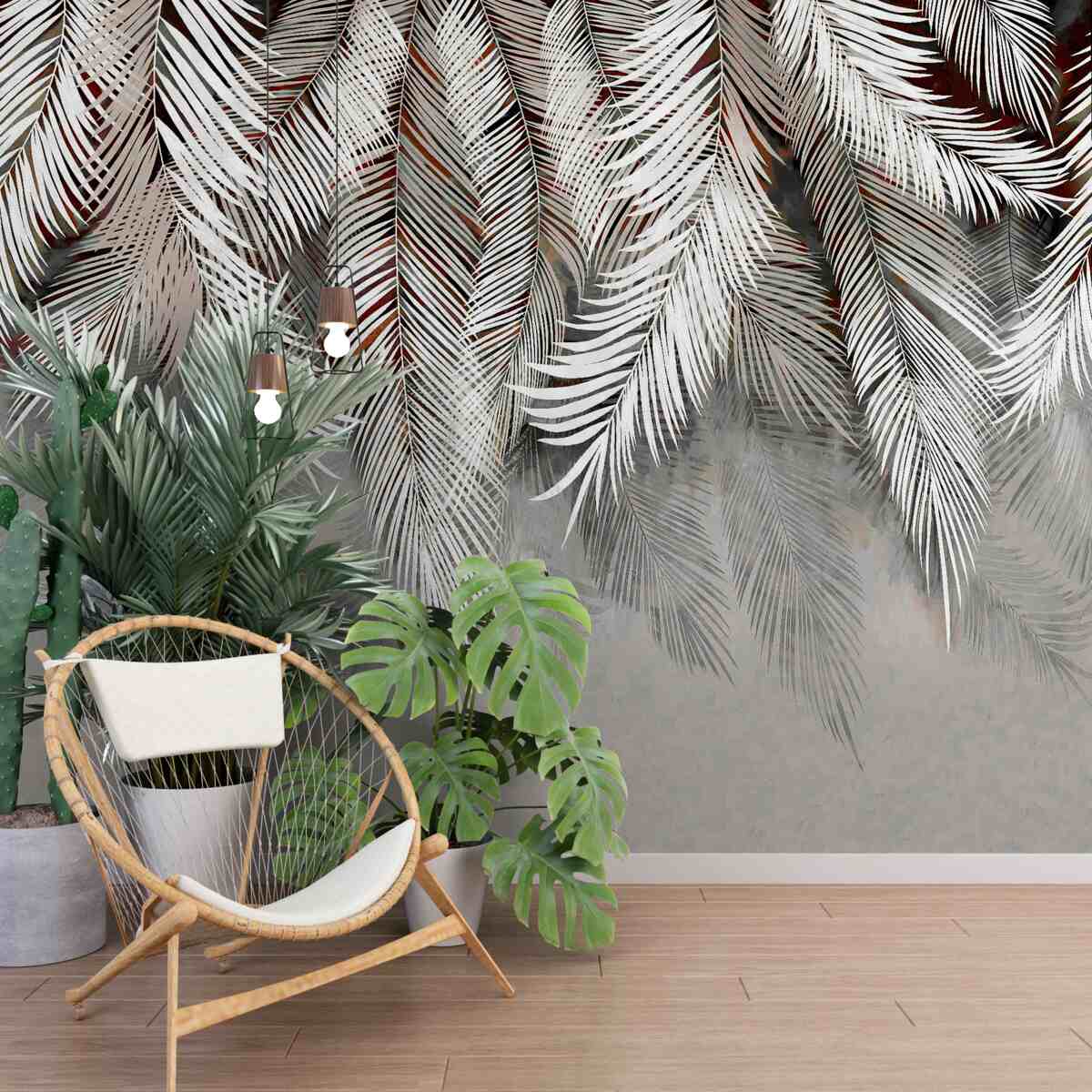 Фотошпалери насичені кольори листя