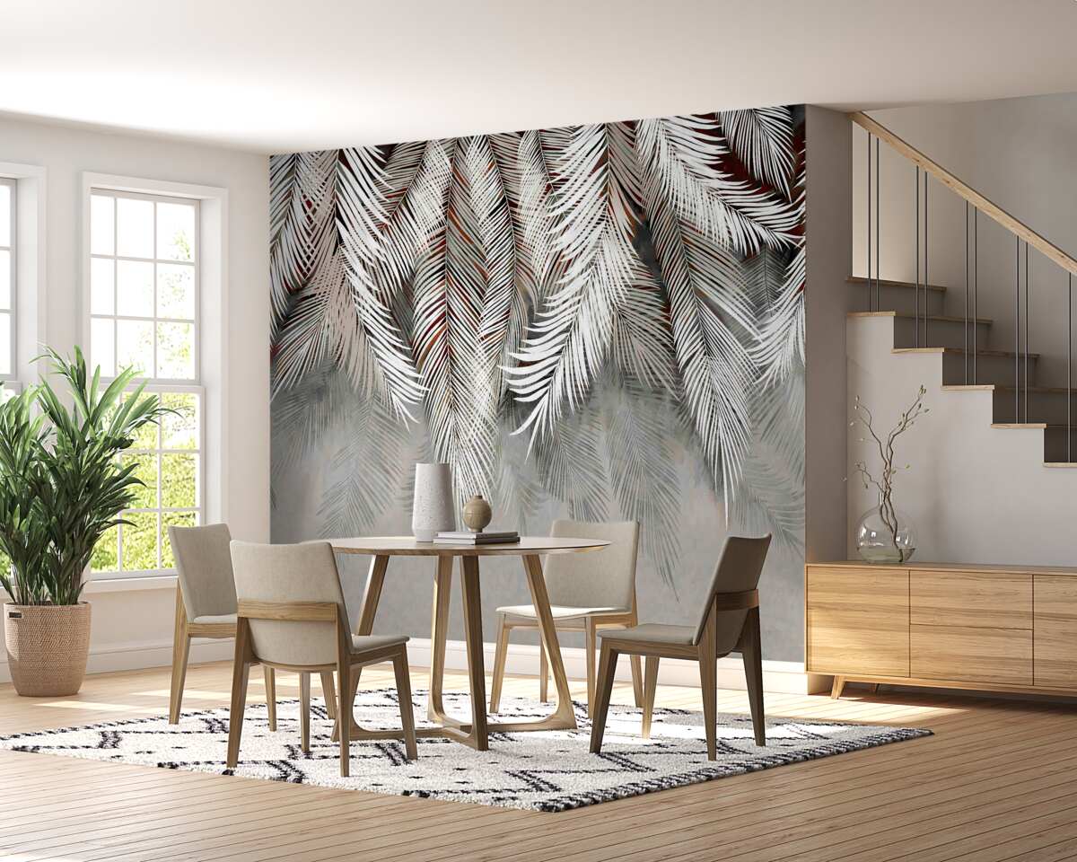 Фотошпалери насичені кольори листя