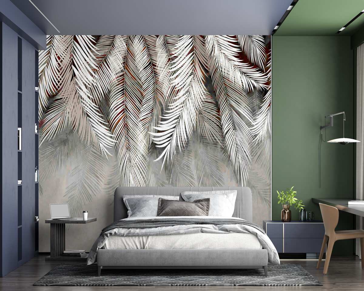 Фотошпалери насичені кольори листя