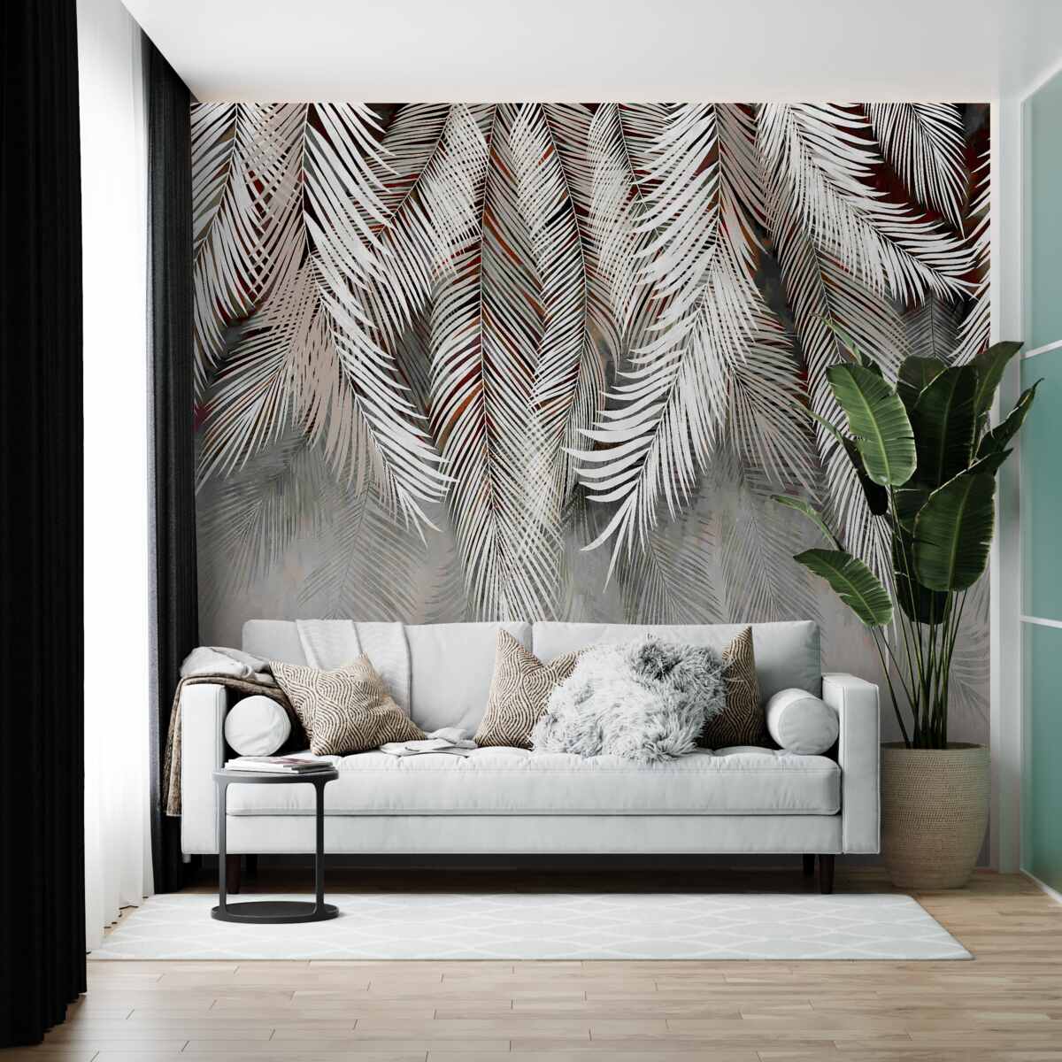 Фотошпалери насичені кольори листя