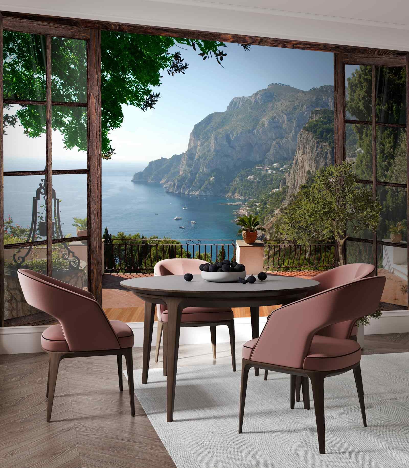 Фотошпалери вид на море і скелю