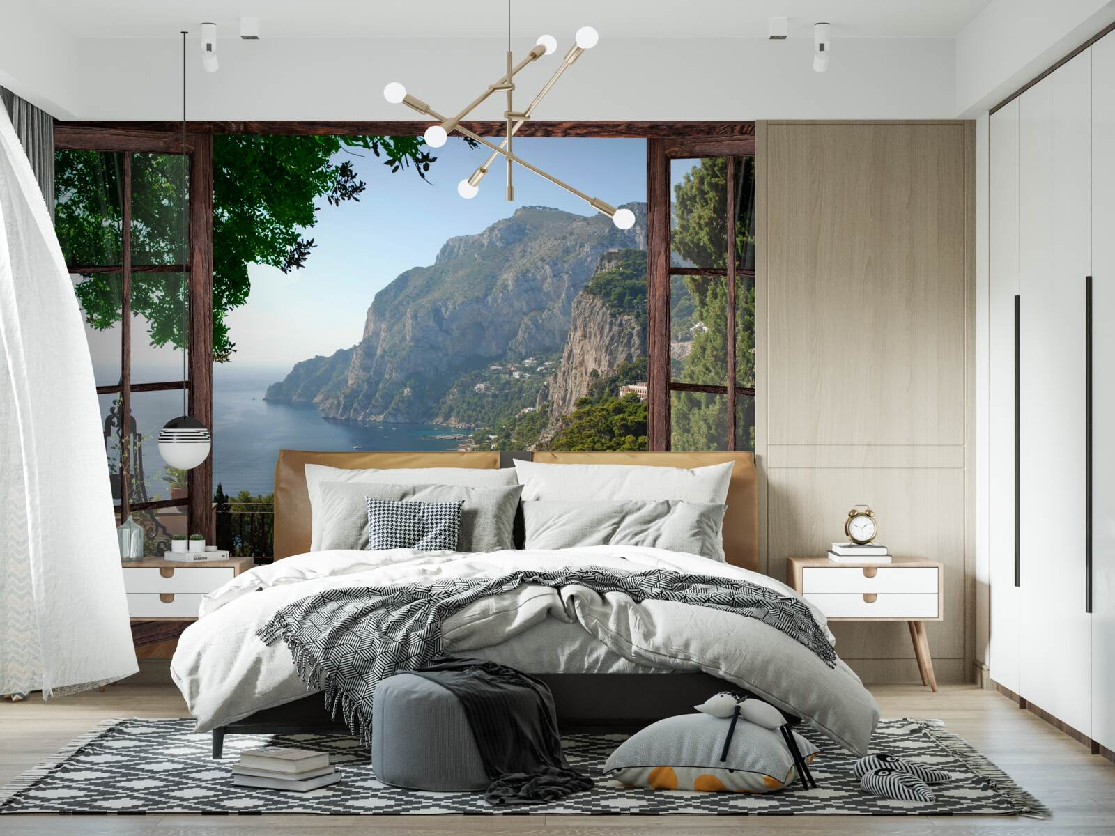 Фотошпалери вид на море і скелю