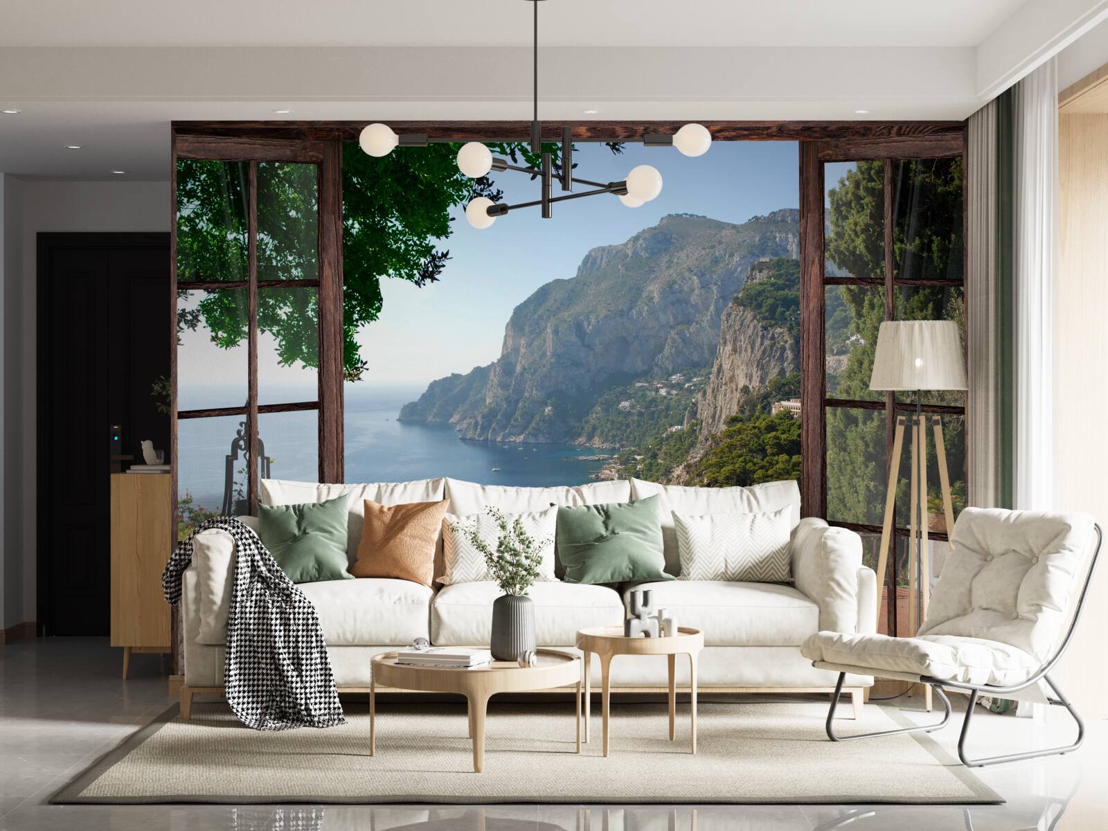 Фотошпалери вид на море і скелю