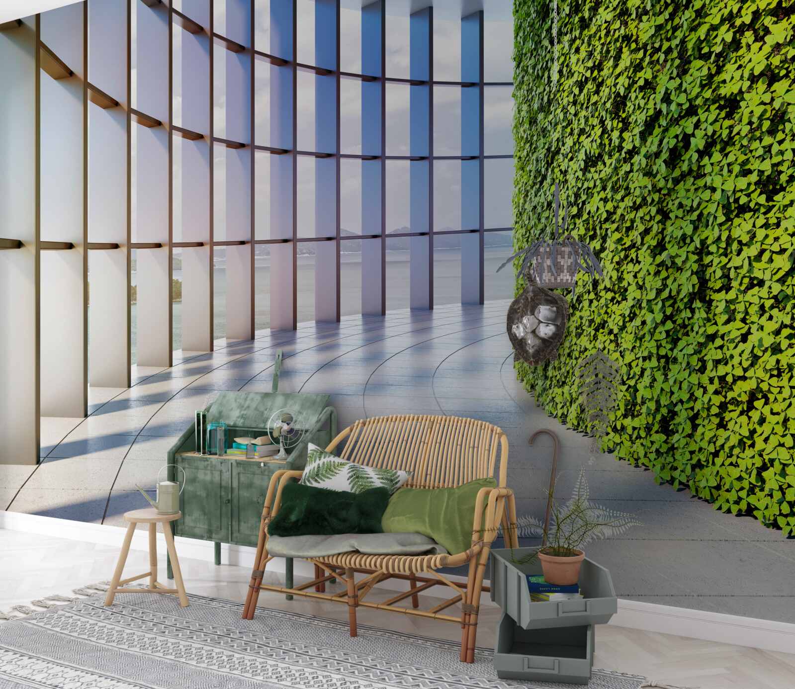 Фотошпалери Стіна зеленого кольору