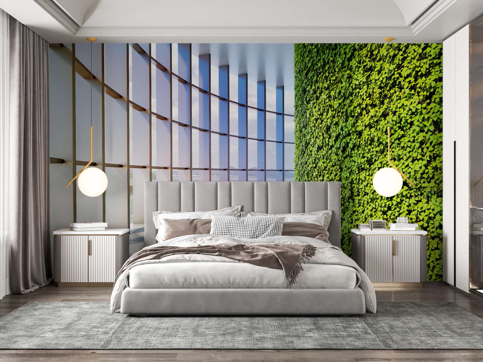 Фотошпалери Стіна зеленого кольору