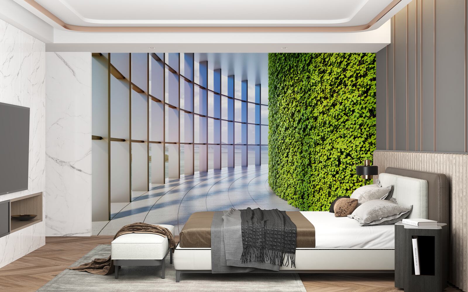 Фотошпалери Стіна зеленого кольору