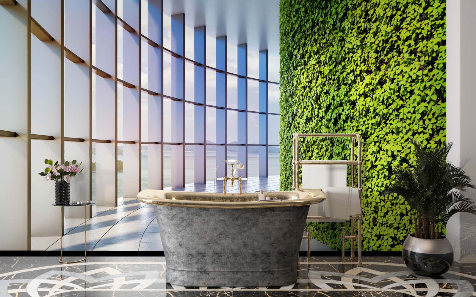 Фотошпалери Стіна зеленого кольору