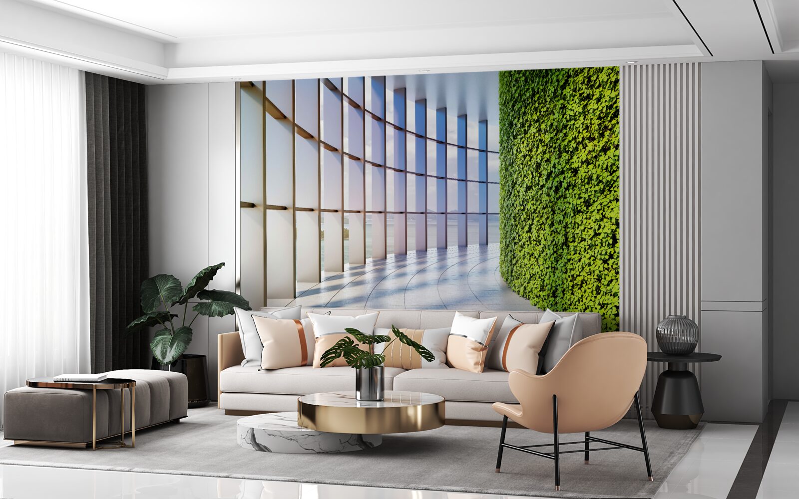 Фотошпалери Стіна зеленого кольору