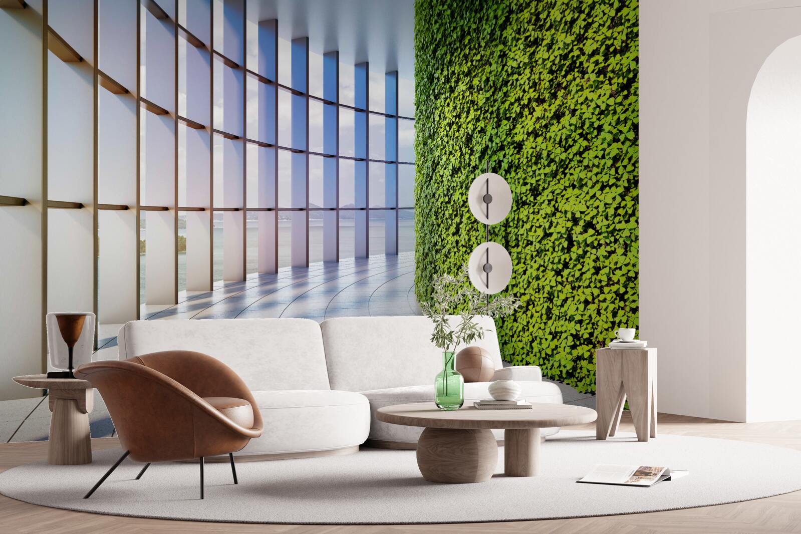 Фотошпалери Стіна зеленого кольору