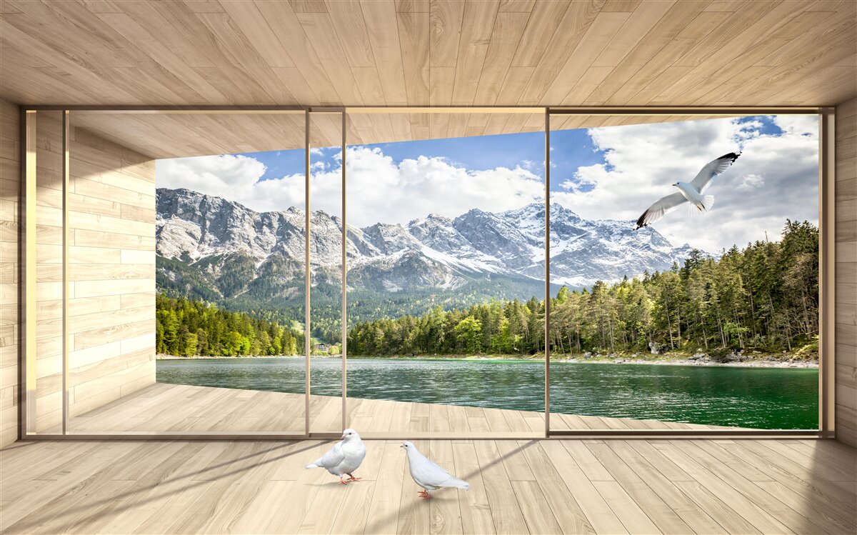 Фотошпалери панорама гірських вершин